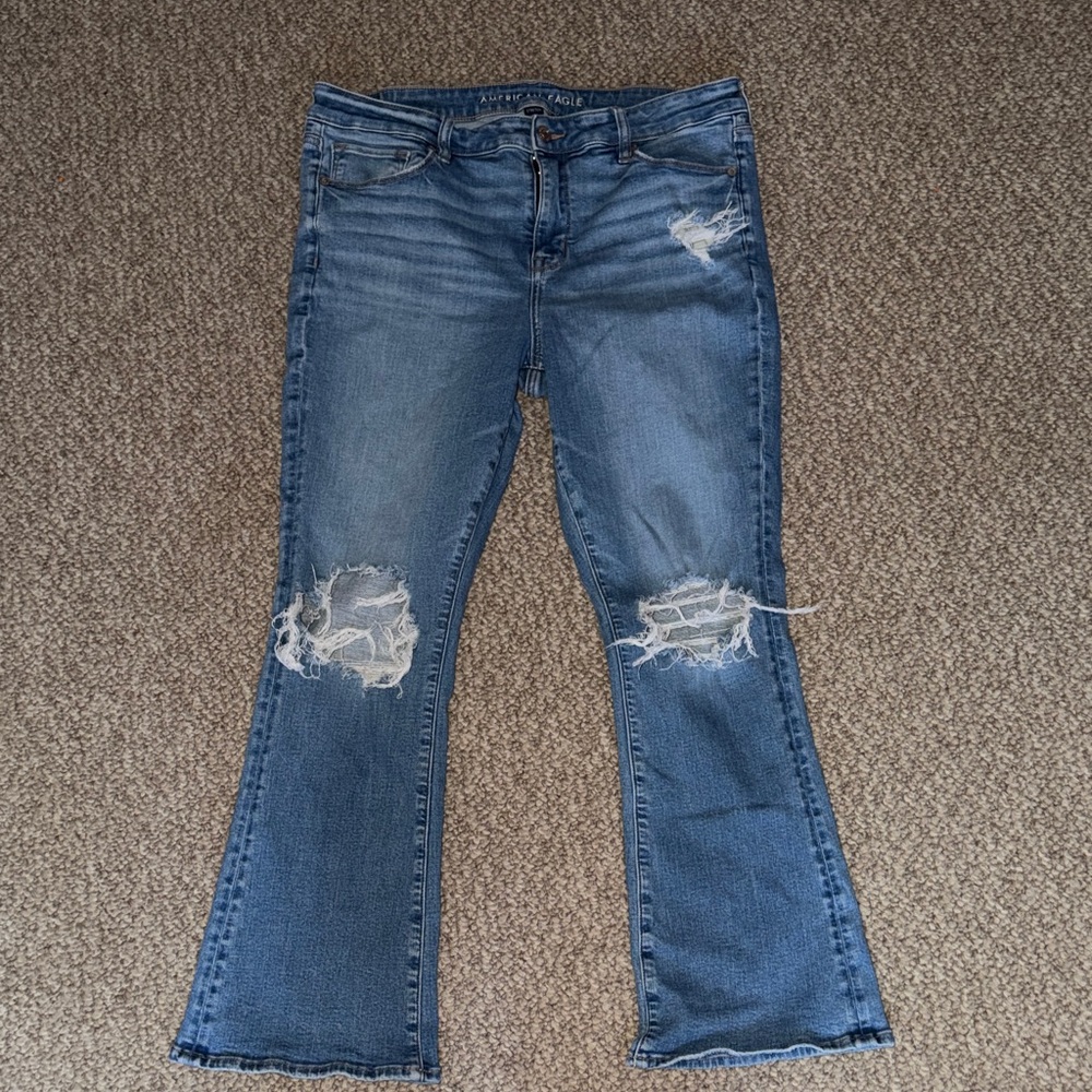 High rise skinny kick American eagle jeans size 16 short